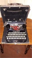 1 Vintage portable typewriter in case.