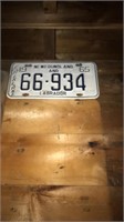 2 1965 Newfoundland and Labrador plates