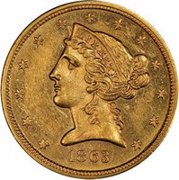 $5 1863-S PCGS MS61