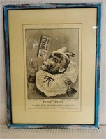Framed Antique 1895 London News Monkey Brand