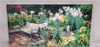 Beautiful Thomas Kinkade Floral Print on Canvas