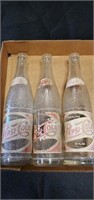 Pepsi and dr pepper glass bottles