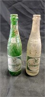 Basket of Cloverdale glass bottles