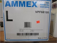 AMMEX VINYL EXAM GLOVES- L