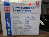 VINYL SYNTHETIC EXAM GLOVES-M