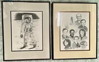 Pair of Signed Astronaut Pictures