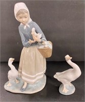 Lladro Girl with Geese