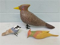 Hand-carved Hand-painted Wood Birds