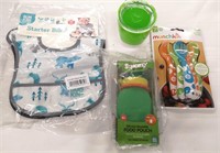 Great baby lot, bibs, food pouch, sippy cup ++