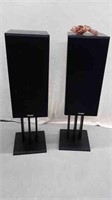 PAIR OF PARADIGM SPEAKERS WITH STANDS