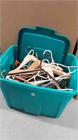 TOTE OF HANGERS