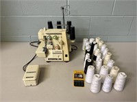 Singer Serger Sewing Machine and Thread