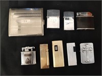 Lighter & Cigarette Case Lot-Zippo Ronson W.German