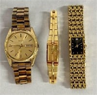 3 Assorted Watches - Seiko - Bulova