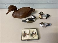 Heavy Signed Hand Carved Duck and More