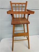 31" Vintage Baby Doll High Chair
