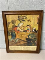 Framed Vintage Walt Disney Print