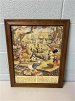 Framed Vintage Walt Disney Print