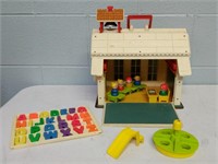Vintage Fisher-Price Play Family School