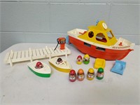 Vintage S.S. Littleputt Boat and Wooden People