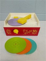 Vintage Retro 1970s Fisher Price Record Player Toy