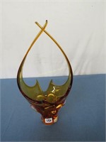 large piece of art glass 18"h