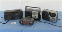 2 transistor radios & 2 small AM FM radios