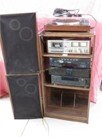 Stereo System & 2 large speakers including