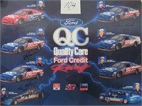 2 signed Ford Racing posters incl Earl Ross,