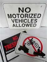 No vehicle metal sign & cdbd outdoor signs