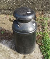 milk can with lid, 25"h