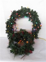 Christmas wreaths- 30" w lights (elec) &