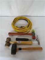hammers, extension cords