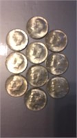 (10) 1964 Half Dollars Uncirculated Silver