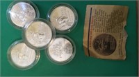 1986  Silver Piedford 100 Franc coins only 20,000