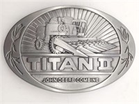 John Deere Titan II Belt Buckle 1984 - 3.75"