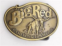 Big Red Chewing Tobacco Belt Buckle 3"