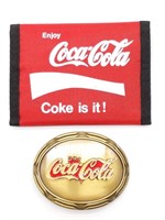 1978 Coca-Cola Belt Buckle 3.5" and Wallet