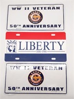 WWII Veteran Tags and Liberty Insurance Tag