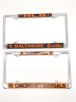 Metal License Plate Frames MLB Baltimore Orioles