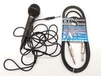 Guitar Cable and Samson Microphone