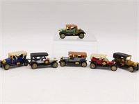 (6) Small Plastic Cars 2.5"
