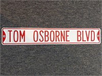 Tom Osborne Blvd Metal Sign 36"