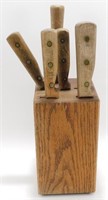 Chicago Cutlery Knife Block with 5 Knives &