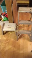 Plastic Step Stool and aluminum 3 foot step ladder