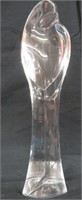 VAL ST LAMBERT CLEAR CRYSTAL FIGURINE*MOTHER/CHILD