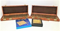 Metal Dominoes Sets in Cases, Tic Tac Toe