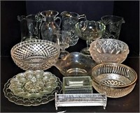 Selection of Pressed Glass Serving Pieces