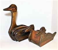 Wood Duck & Wheelbarrow Planter