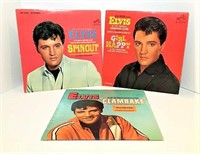 Three Elvis 33 RPM Vinyl Albums